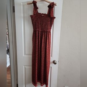 Long floral maxi summer dress